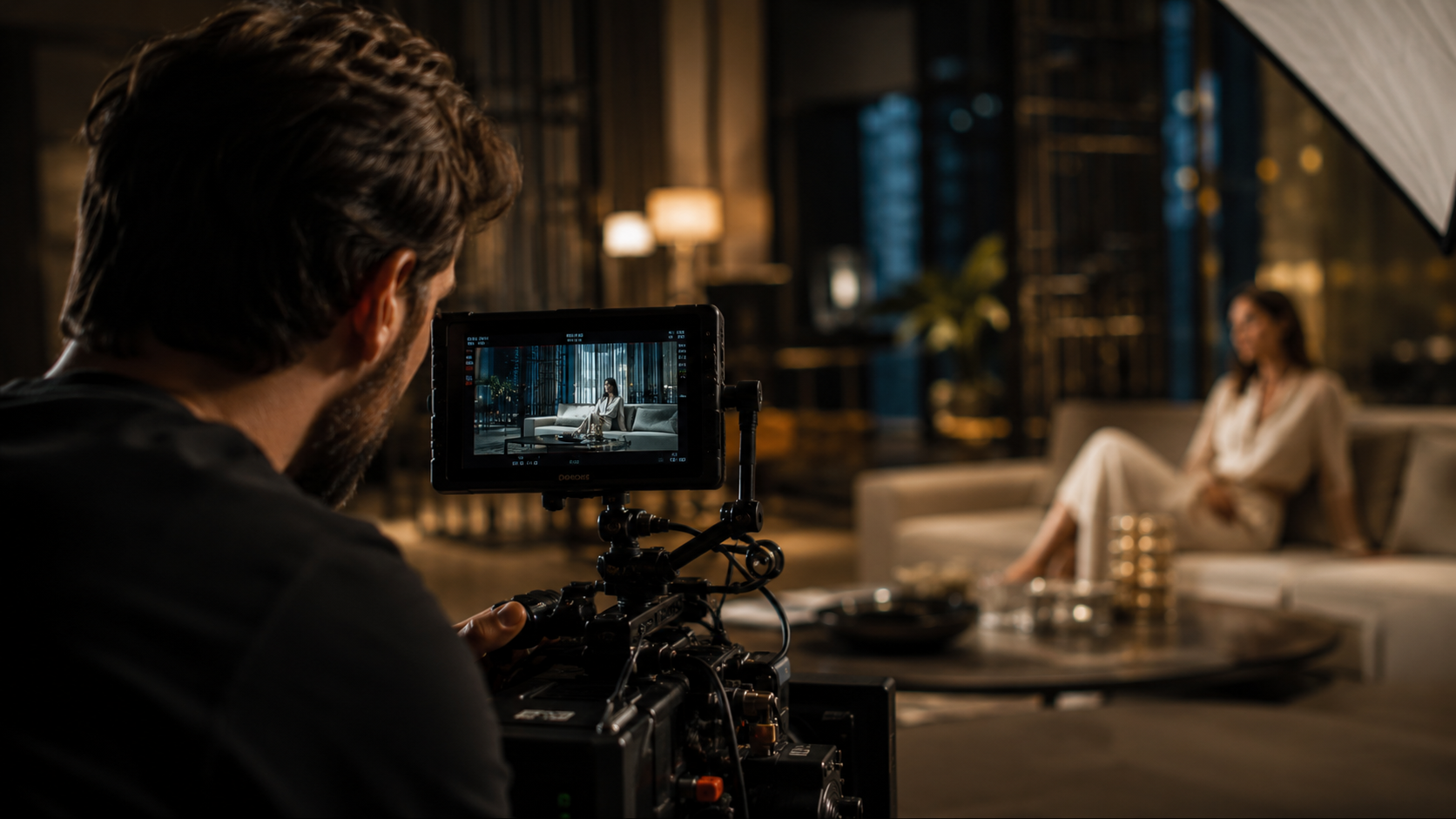 Professional filming setup